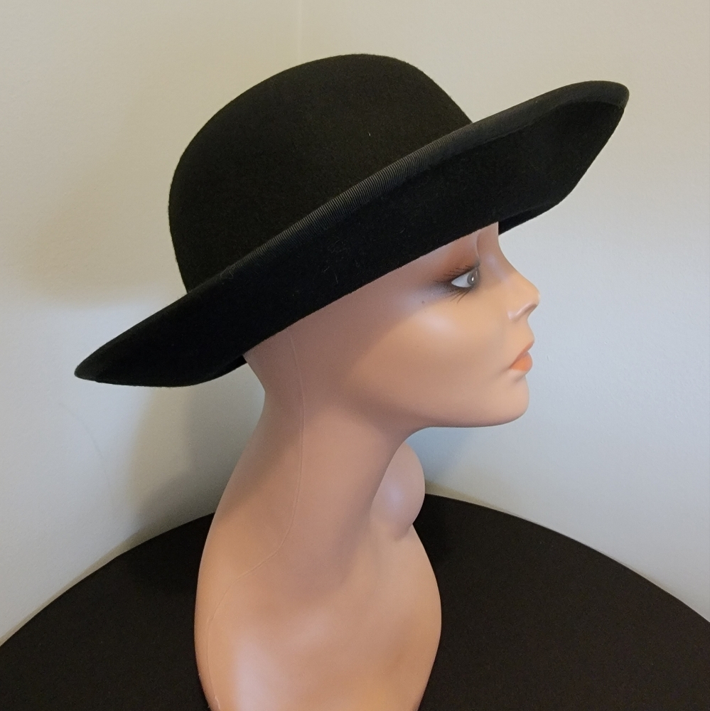 J. Crew 100% Wool Fedora Black Size XL 23" - Picture 7 of 13